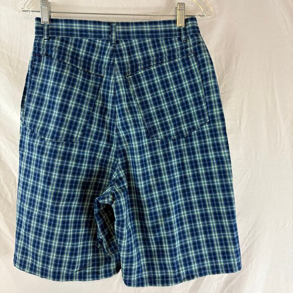 Skoozi Vintage 90s High Waist Plaid Shorts Size 11 26" x 8.25" - Picture 4 of 5
